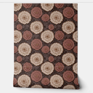 Papier Peint Motif de dentelle florale au crochet Earthtone