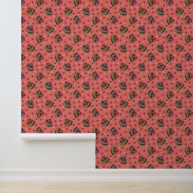 Papier Peint Motif de dessin de pastèque (Application)
