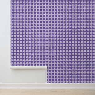 Papier Peint Motif de diamants de Checker Violet
