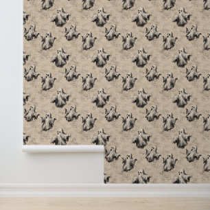 Papier Peint Motif de fantôme Vintage rustique