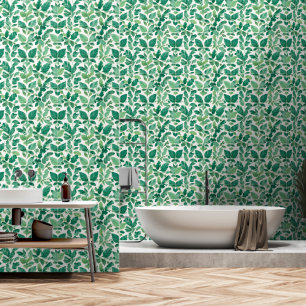Papier Peint Motif de feuillage vert luxuriant