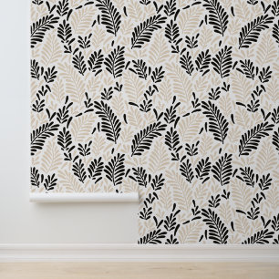 Papier Peint Motif de feuille de palme de Boho Tropical
