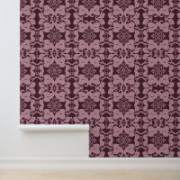 Motif de feuille de rouleau orange bordeaux et ros