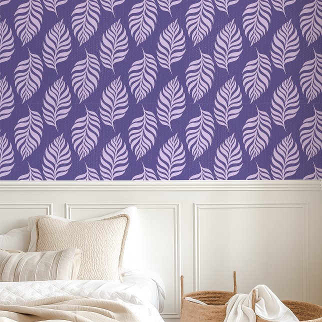 Papier Peint Motif de feuille tropicale violet (Créateur téléchargé)