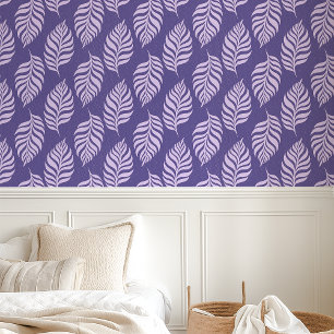 Papier Peint Motif de feuille tropicale violette
