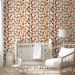 Papier Peint Motif de feuilles de chute légère