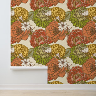 Papier Peint Motif de fleurs du jardin