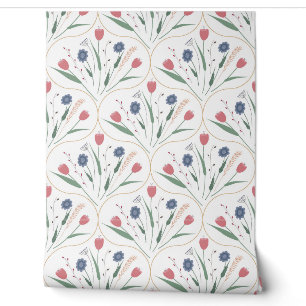 Papier Peint motif de fleurs mignonnes