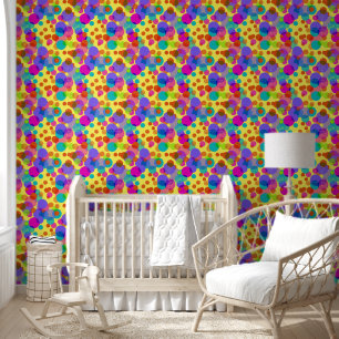 Papier Peint Motif de formes géométriques colorées 1