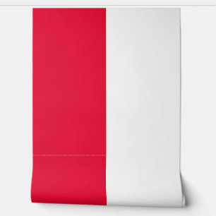 Papier Peint Motif de grandes bandes verticales en blanc rouge