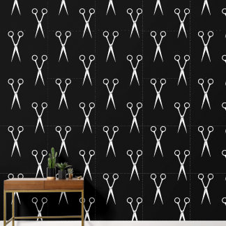 Papier Peint Motif de la liste de cheveux ciseaux