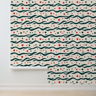 Papier Peint Motif de lignes et de formes géométriques Abstrait