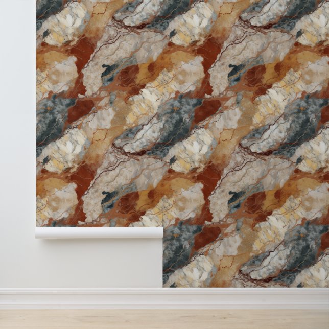 Papier Peint Motif de marbre de ton terrestre (Application)