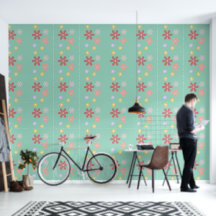 Motif de marguerite multicolore rétro