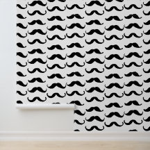 Motif de moustache noir et blanc
