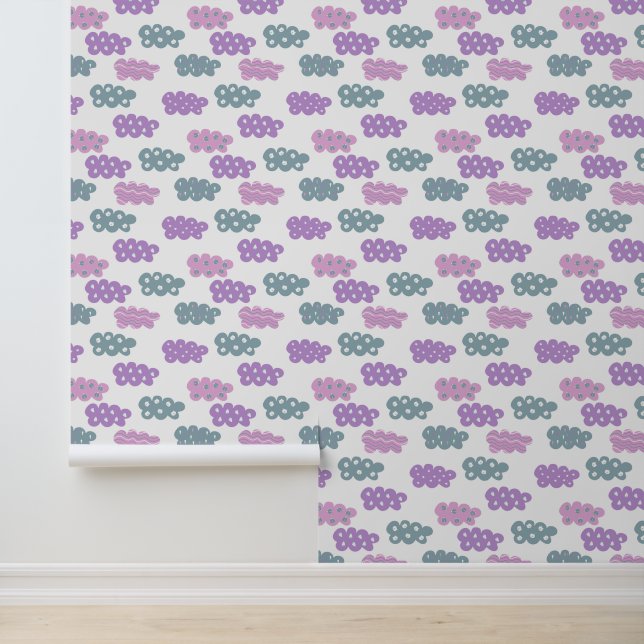 Papier Peint motif de nuage pastel (Application)
