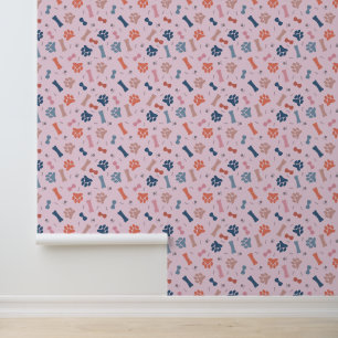 Papier Peint motif de pattes de chien