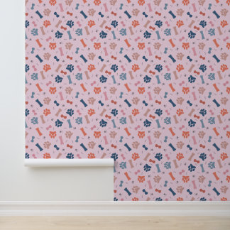 Papier Peint motif de pattes de chien