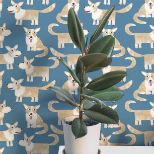 Papier Peint Motif de Pembroke Welsh Corgi