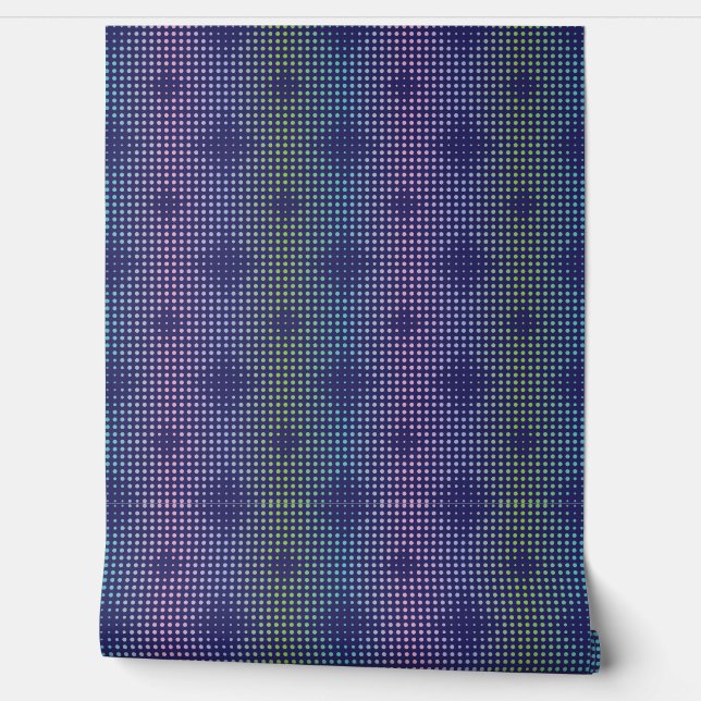Papier Peint Motif de points holographiques Iridescente (Déroulement)