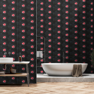 Papier Peint Motif de rose rose simple