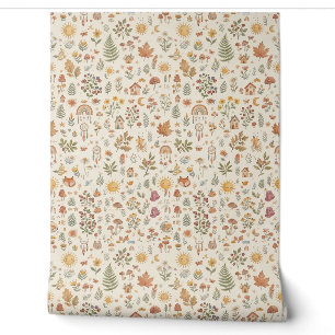 Papier Peint Motif de soleil et de arc-en-ciel de la nurserie m