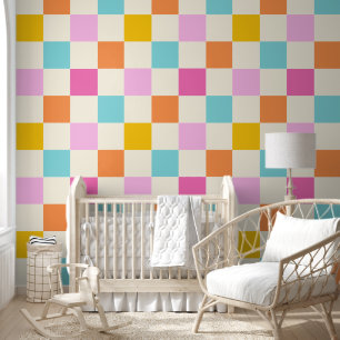 Papier Peint Motif de tableau de bord d'été rétro multicolore