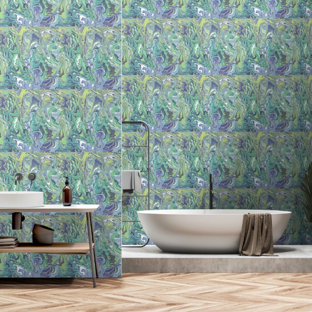 Papier Peint Motif de texture de marbre Mignon   (Salle de bain)
