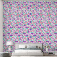 Motif de tourbillons rétro roses, violets et Turqu