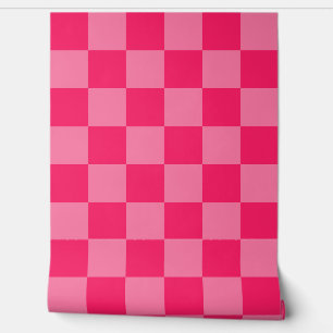 Papier Peint Motif de vérification rose-chaud clair