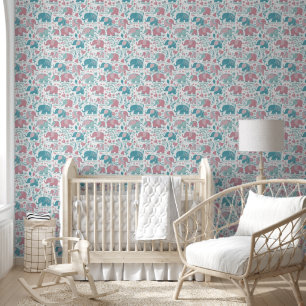 Papier Peint Motif d'éléphant de bébé 6