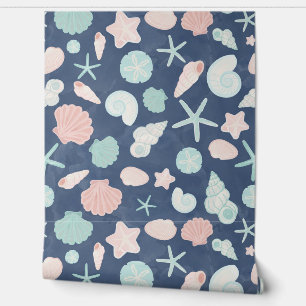 Papier Peint motif des coquillages