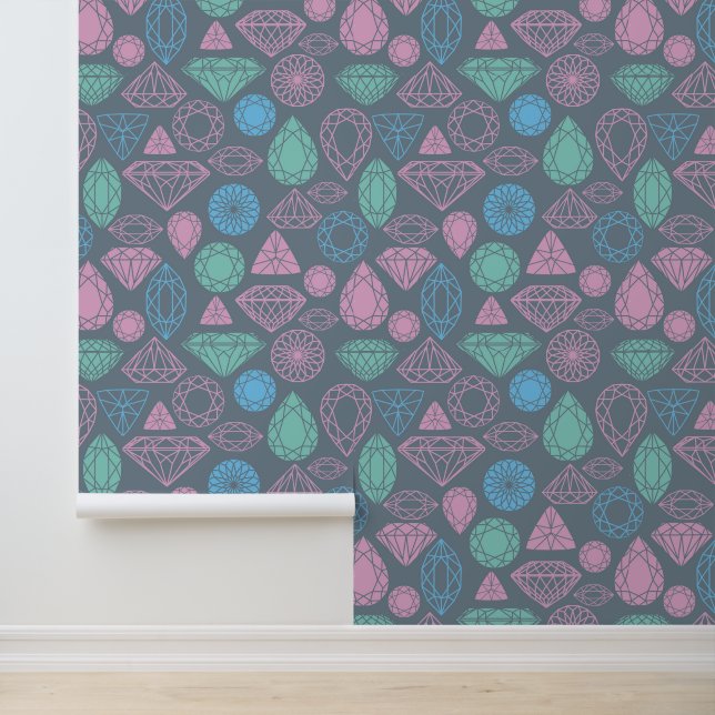 Papier Peint Motif d'icône Gemstone (Application)