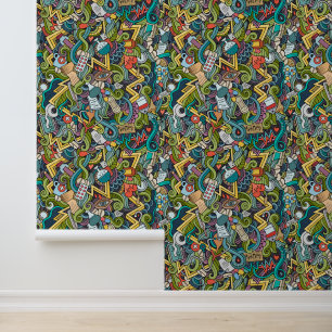 Papier Peint Motif d'icône Médicale d'art Abstrait