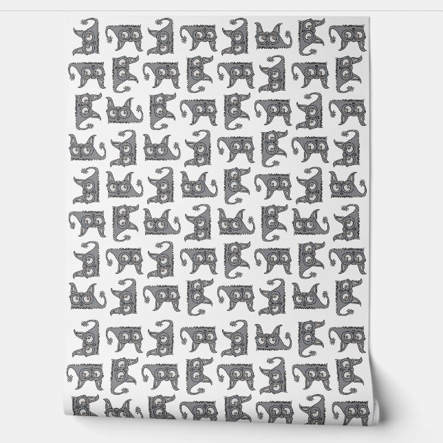 Papier Peint Motif d'illustration dessiné à la main par une sou (Déroulement)