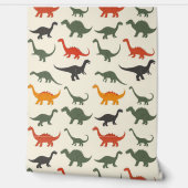 Papier Peint Motif Dinosaure coloré (Déroulement)