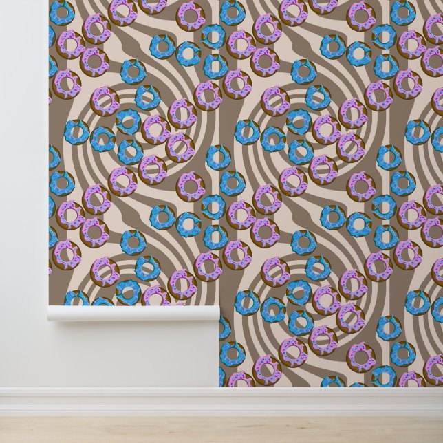 Papier Peint Motif Donuts (Application)
