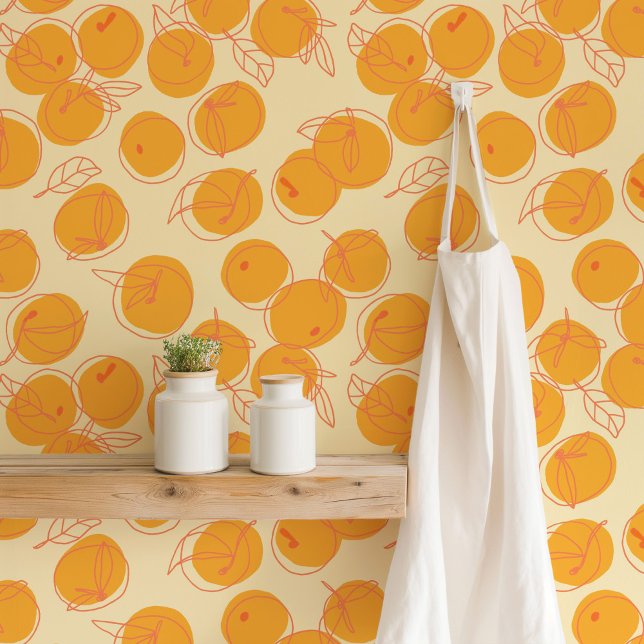 Papier Peint Motif d'Oranges funky modernes (Créateur téléchargé)