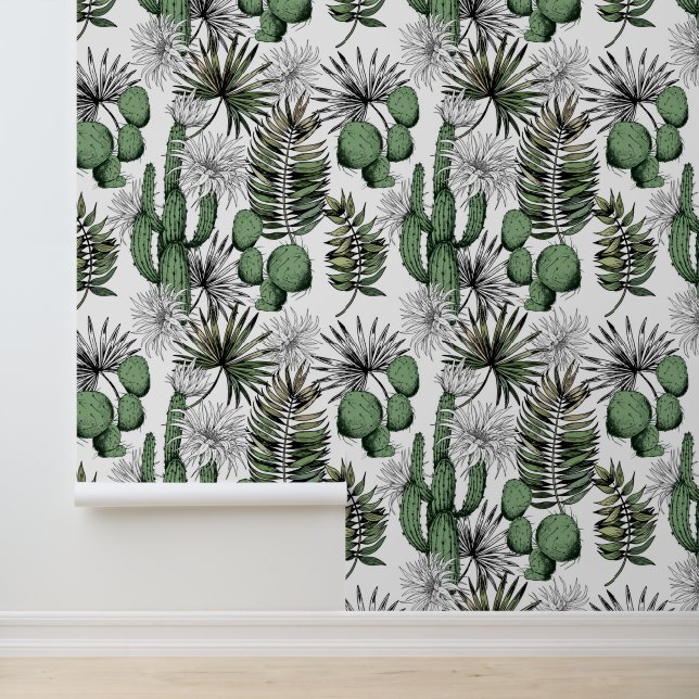 Papier Peint Motif du désert de Cactus (Application)