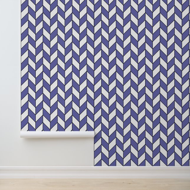 Papier Peint Motif élégant Chevron Herringbone (Application)