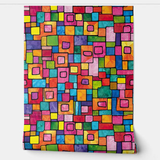 Papier Peint Motif en mosaïque vibré en verre