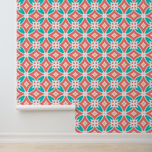 Papier Peint Motif ethnique multicolore (Application)