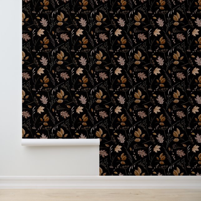 Papier Peint Motif Feuilles d'automne (Application)