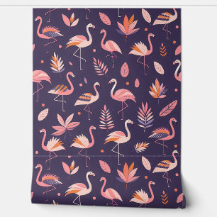 Papier Peint Motif Flamant rose Paradise