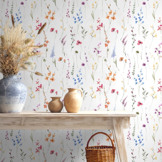 Papier Peint Motif Fleur sauvage coloré ID1047 (Créateur téléchargé)