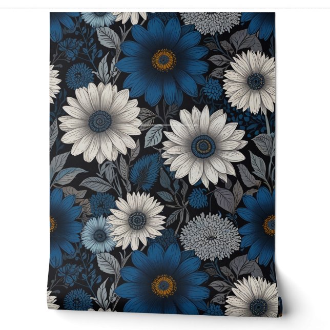 Papier Peint Motif floral  (Déroulement)