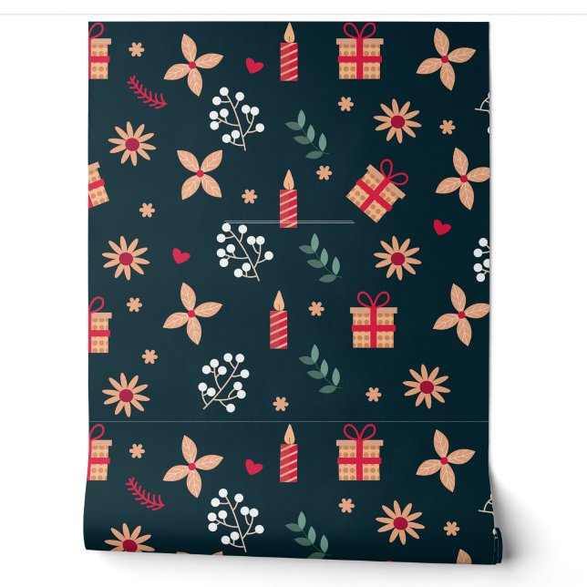Papier Peint Motif floral  (Déroulement)