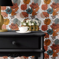 Motif Floral Abstrait d'Automne