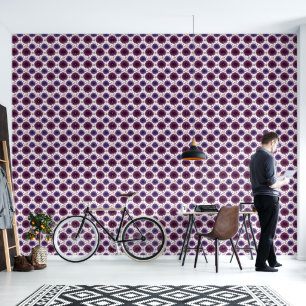 Papier Peint Motif floral céleste violet
