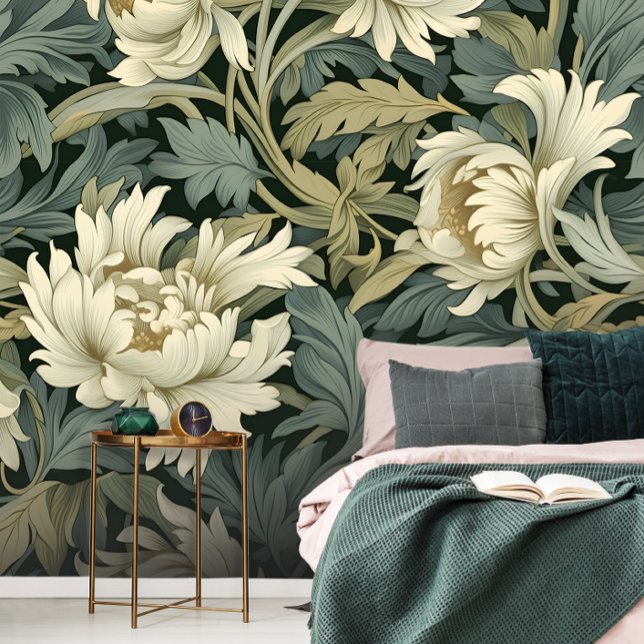 Papier Peint Motif floral de lys dorés de William Morris  (Créateur téléchargé)